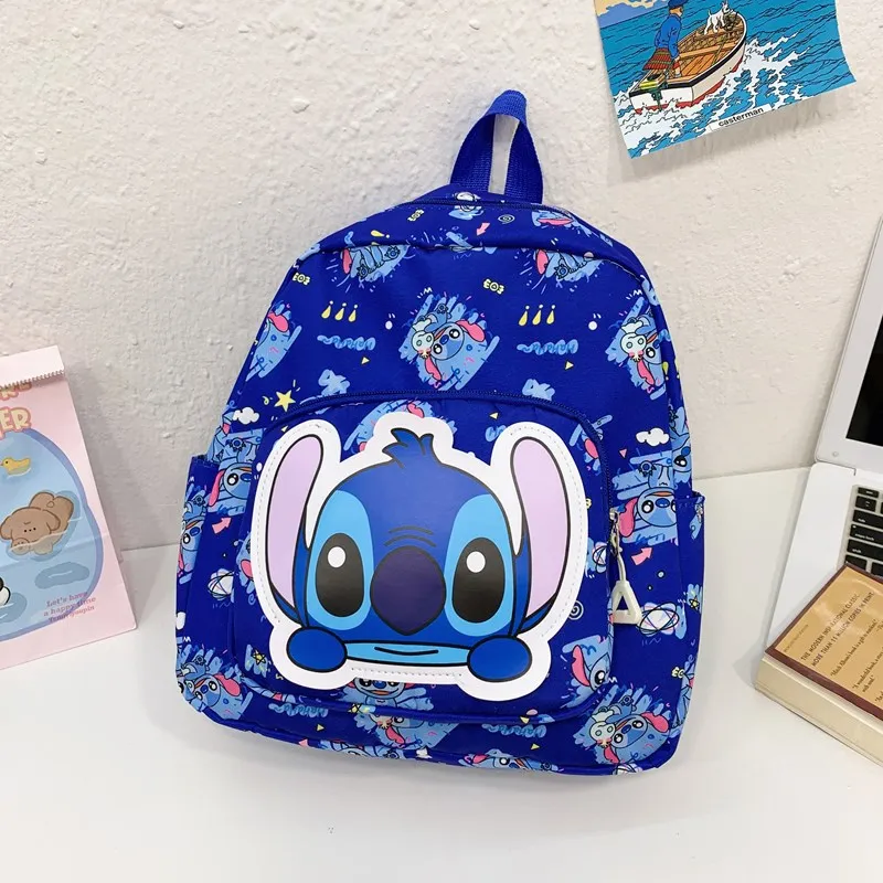 

Disney Stitch Girl Kindergarten Backpack Student Shoulder School Bag Large Capacity Light Kids Gifts Mochilas Escolares