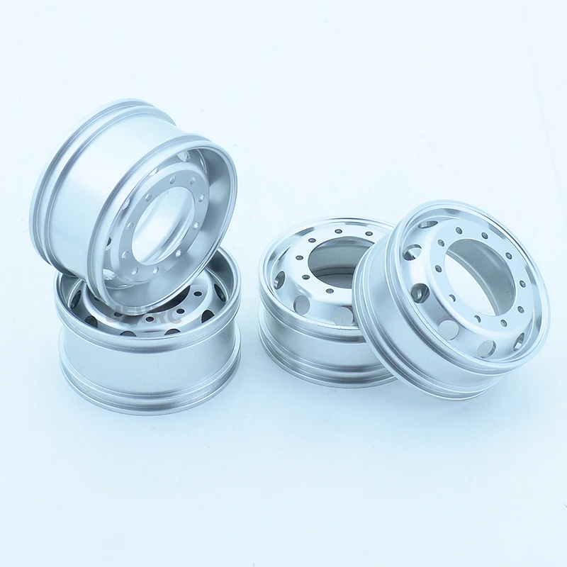 2pcs Aluminum Alloy Wheels 20mm/25mm Hub Rim for 1/14 Tamiya RC Truck Tipper SCANIA 770S VOLVO MAN TGX LESU Car Accessories