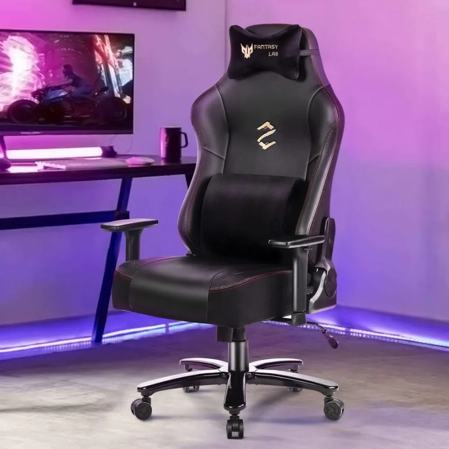 Gaming Stuhl mit Massage funktion Racing Gamer Stuhl mit Massage Lenden wirbel stütze Gaming Sessel 180kg Belast barkeit 55
