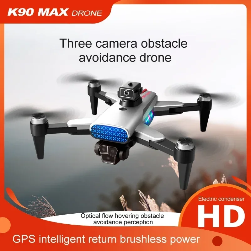 

Drones K90 Max with Camera 4K HD Three Camera Brushless Motor GPS WIFI Obstacle Avoidance Foldable Aerial Photography Quadcopter