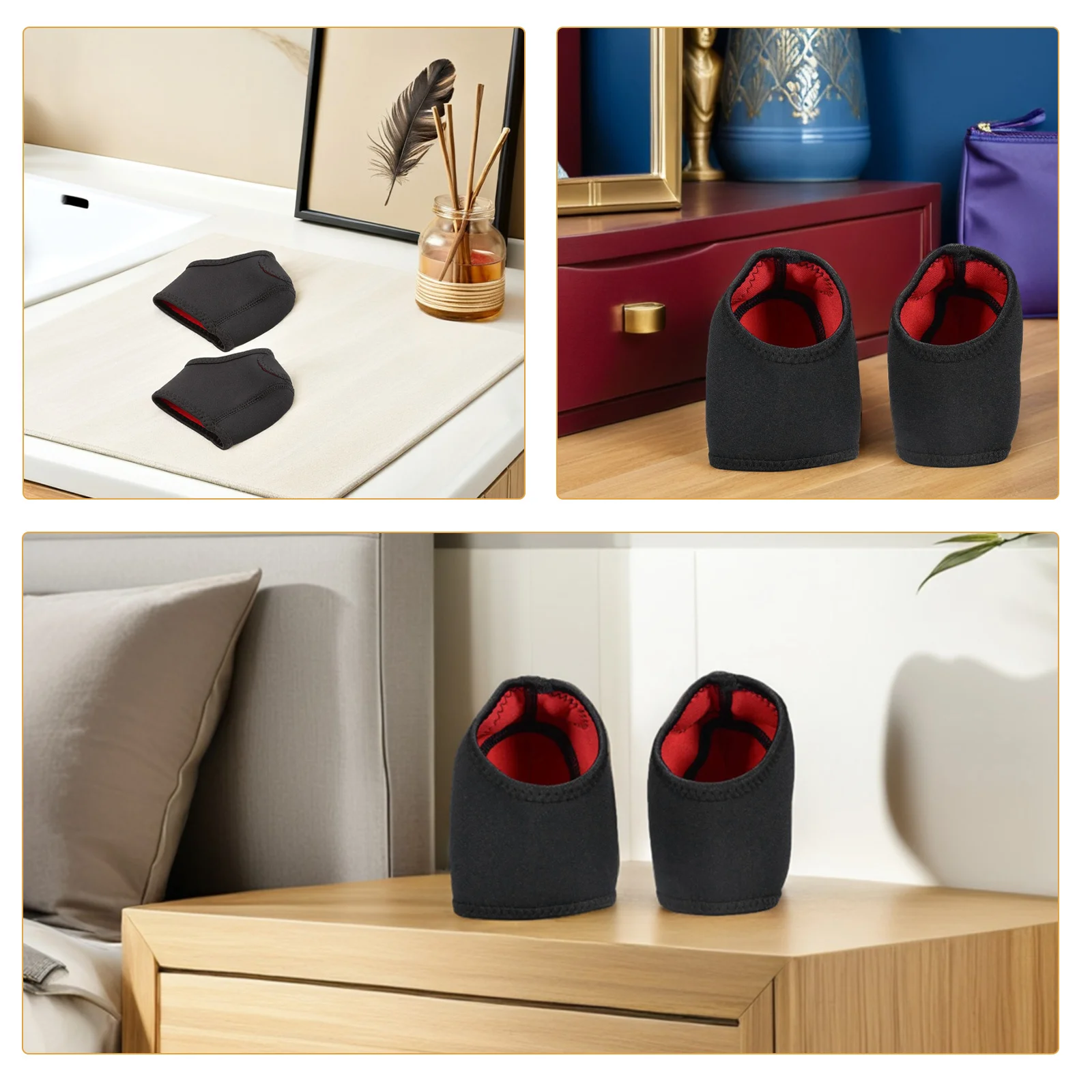 

2pcs Neoprene Adults Covers Non-Slip Sleeves Universal Cushions Durable Shock Absorbing Heel Protector Foot Care Tool