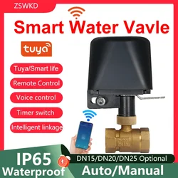 Tuya Smart WiFi Water Vavle Zigbee Gas Water Stop Check Valve DN15/DN20/DN25 Wireless Control Timer Work with Alexa Google home