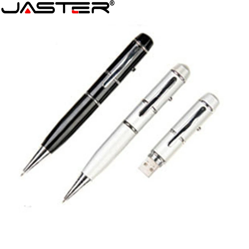 

Creative Business Gift USB Flah Drives 32GB Laser Light High Speed Pen Drive 64GB Metal Box Pendrive Ballpoint Pen Memory Stick