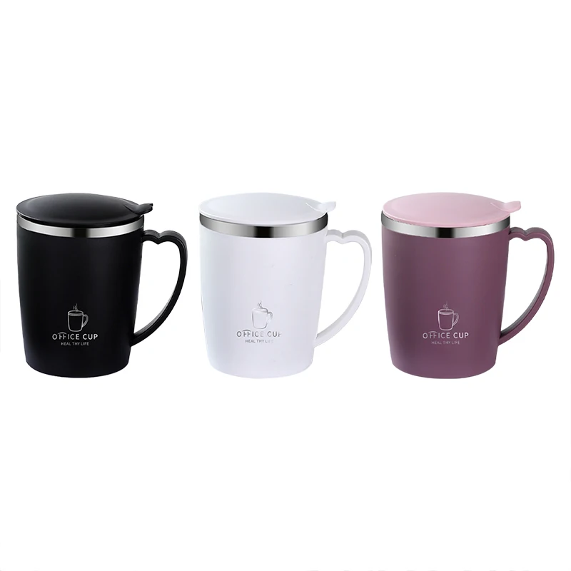 Stainless Steel Coffee Cup Mug With Lid Insulated Coffee Mug Double Wall Coffee Tumbler With Handle