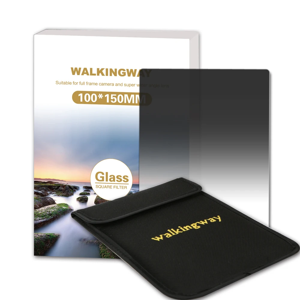 Walking Way 150x100mm 100x100mm Optical Glass Soft Gradient ND filter Filtro GND8 16 ND64 ND1000 Camera Square filter for Camera