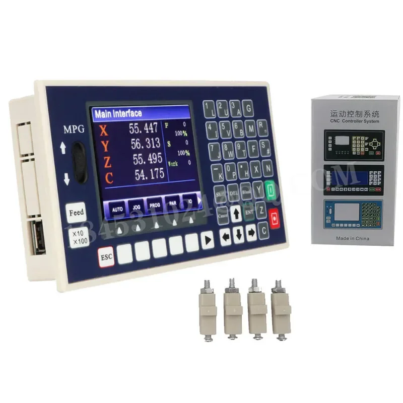 CNC TC5540H Offline 4-Axis Motion Control System Motor LCD Display USB Controller Lathe Equipment