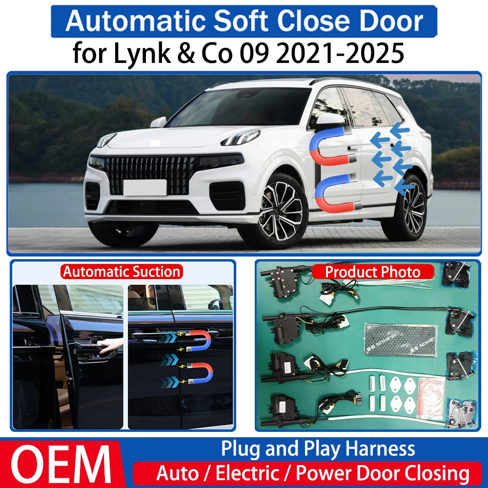 

ZJCGO for Lynk & Co 09 2021 2022 2023 2024 2025 OEM Car Automatic Soft Close Door Electric Suction Kit Auto Power Closing System