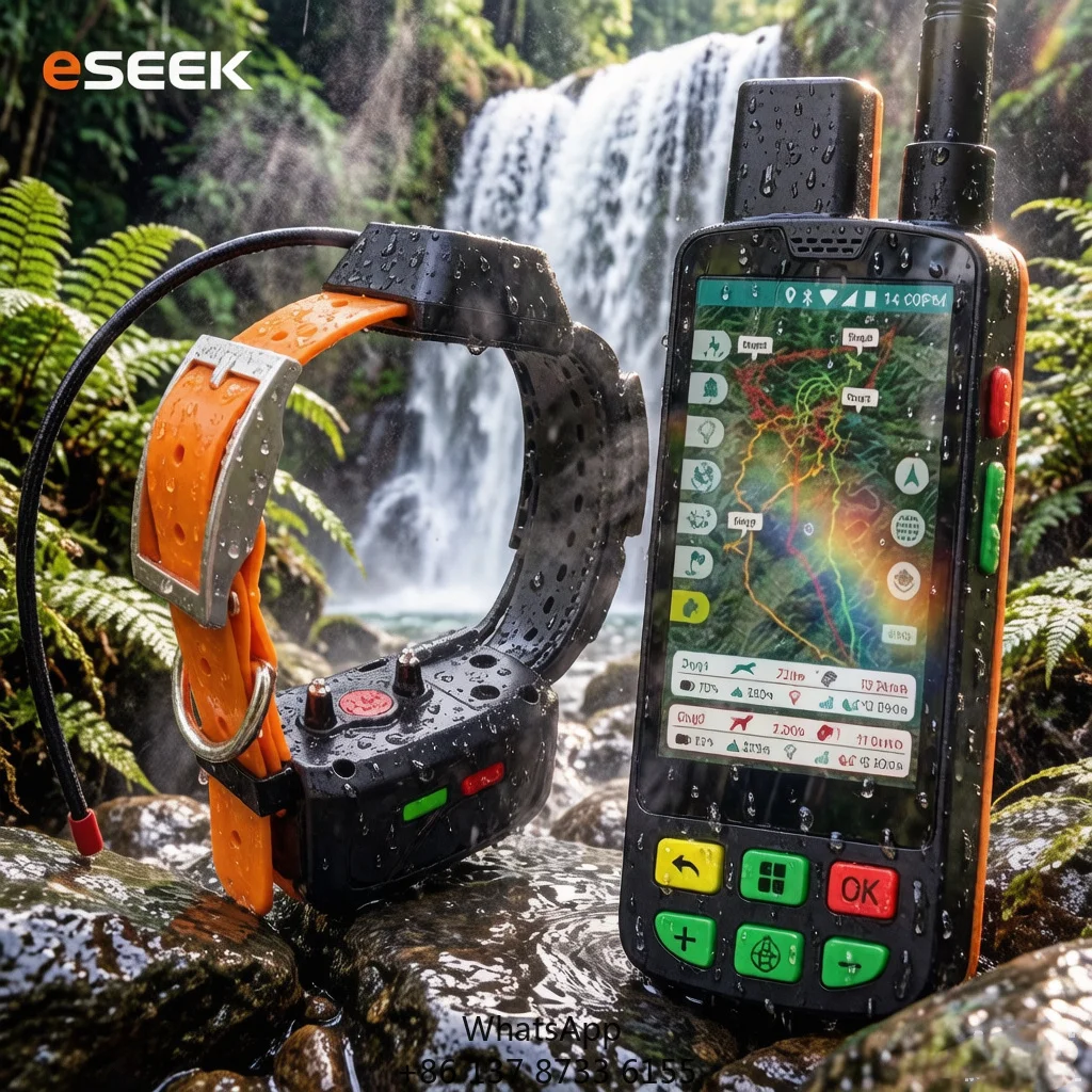 ESEEK Integrated GPS Dog Tracker Collar: Multi-Handheld Pairing (IMEI) + 7-Day Historical Trajectory Playback & Dwell Analytics