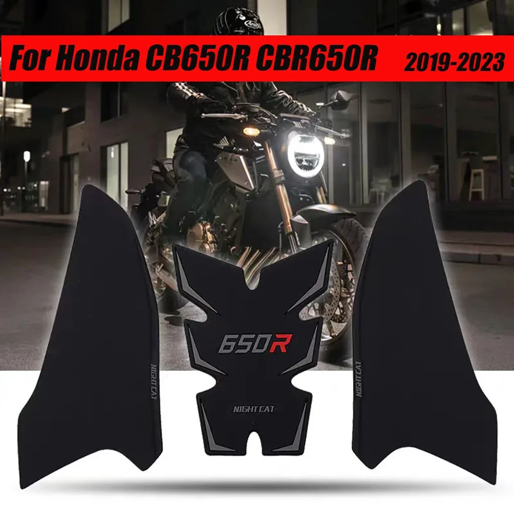 

Motorcycle Anti-Slip Side Fuel Oil Tank Pad Protector Decals Sticker Pads For Honda CB650R CBR650R CB CBR 650 R 650R 2019-2023
