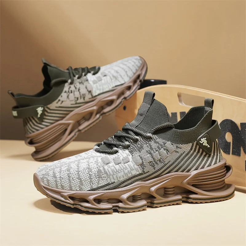 

Мужская спортивная обувь, легкая дышащая толстая подошва, модные повседневные нескользящие износостойкие амортизирующие кроссовки для бега, мужские кроссовки