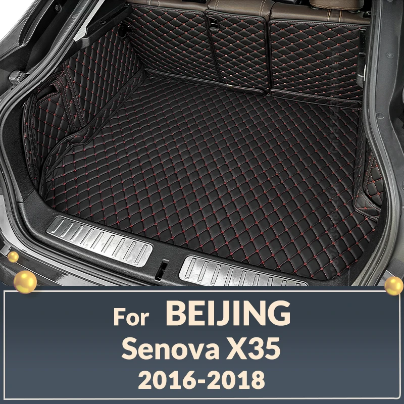 Auto Full Coverage Trunk Mat For Beijing Senova X35 2016-2018 2017 Boot Cover Pad Cargo Liner Interior Protector Accessories