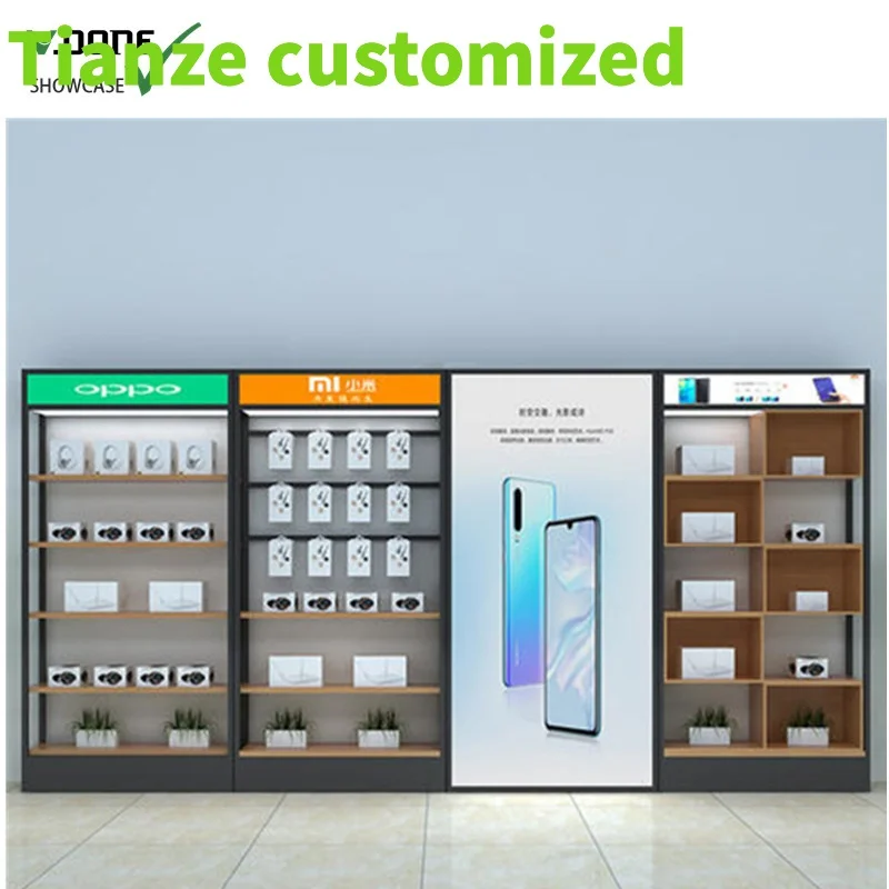 

Customized-High Quality Retail High End Cell Phone Display Cabinet Showcase or Mobile Phone Shop Counter Mall Kios