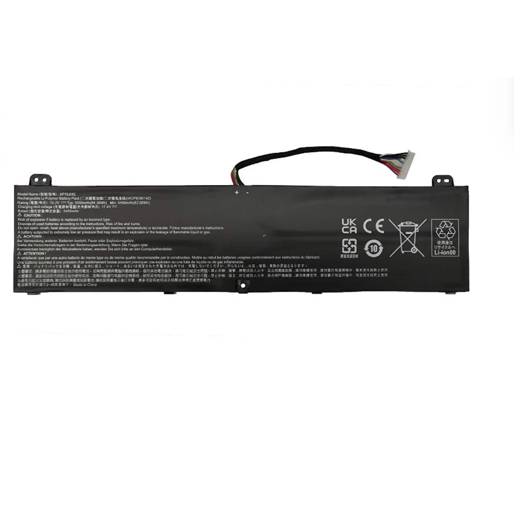 AP18JHQ Laptop Battery For ACER ConceptD 7 CN715-71 CN715-71P CC715-71P CC715-91P PT515-51 PT515-52 15.2V 5550mAh 84.36Wh New