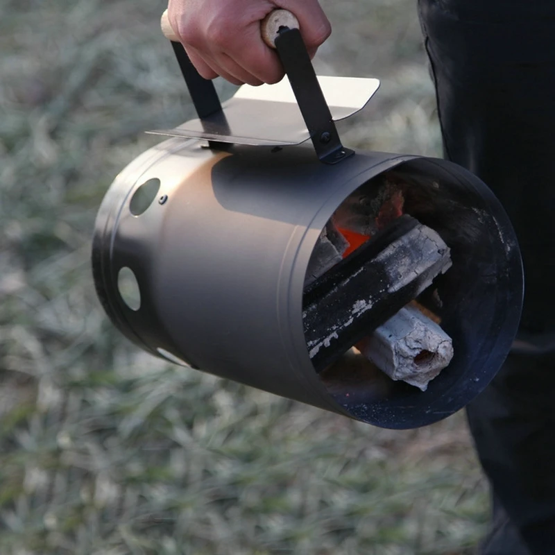 Charcoal Starter Portable Outdoor Charcoal Chimney Starter For Lighting Charcoal Outdoor Camping BBQ Cooking Tools