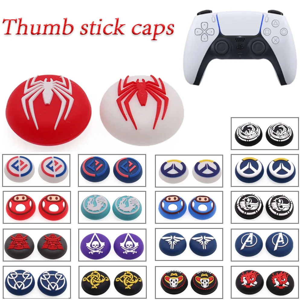 2PCS Soft Silicone Thumb Grip Stick Cap Cover For PS5 PS4 Pro PS3 Xbox One 360 Controller Joystick Cap Accessories