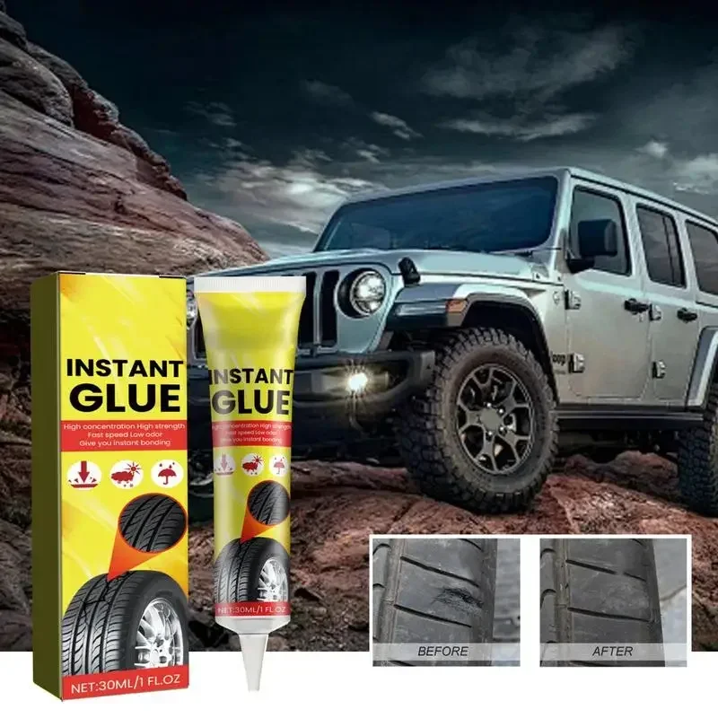 Tire Repair Black Glue Liquid Strong Rubber Wear-resistant Non-corrosive Adhesive Instant Bond Leather