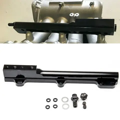 Aluminum Alloy High Volume Fuel Rai With Logo High Volume Fuel Rail Kit for Honda D-Series D15B7 D15B8 D16A6 D16Z6 10 best sales honda d15b7 - №10