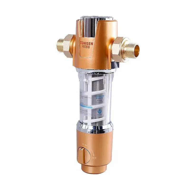 

【2026】Spin Down Sediment Filter, Backwash Whole House Water Filter System,Reusable Flushable Pre-Filtration for Tap Water,Brass
