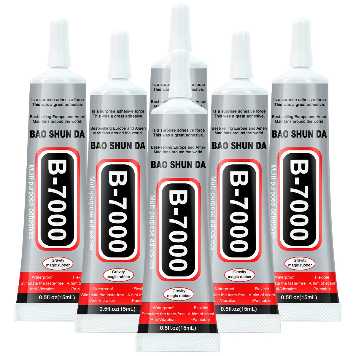 

B7000 Transparent Epoxy Glue, Contact Phone Repair Adhesive Glass Plastic Universal DIY Glue B-7000, with Precision Tip, Multi-Purpose Repair Adhesive, 15/50/110ml
