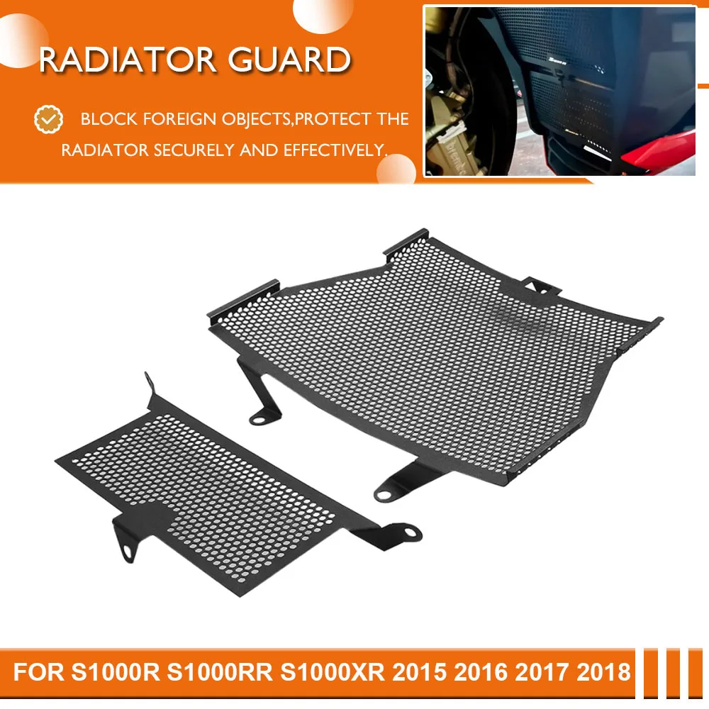 Image of Für S1000RR 2010-2018 Motorrad Kühlergrill Schutz Abdeckung Kühler Schutz Schutz Für BMW S1000R 2013-2020 S1000XR 2015-2019