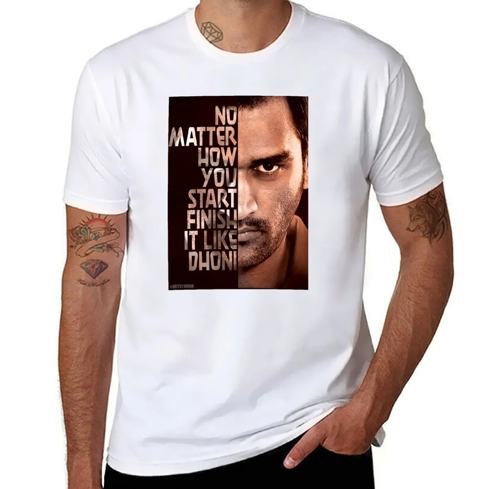 

Dhoni T-Shirt t shirts for man cotton soft man t shirt cotton high quality T-Shirt