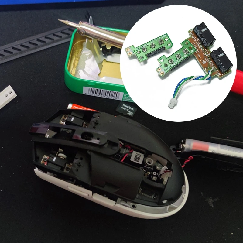 Logitech g304 g305マウス用の小型ボタンボード,左/右ボタン付きのマイクロモーションマザーボードの修理,2個