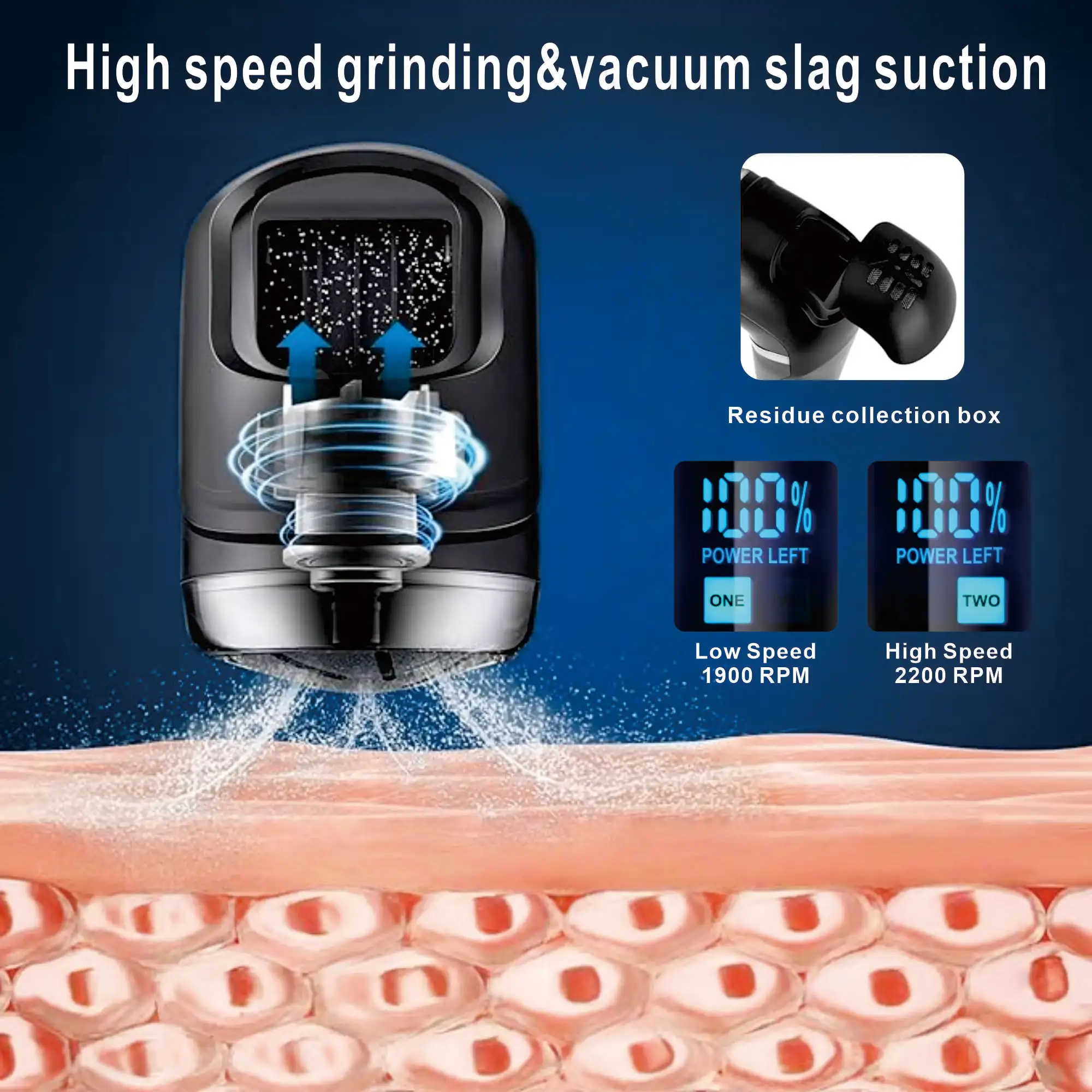 電気デジタルディスプレイ研削フットトリートメントツール IPX6 防水プロフェッショナルフットケアツールデッドハードスキンかさぶたリムーバー