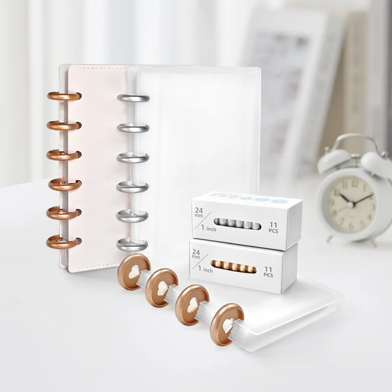 

550Pcs DISC RING Mushroom Hole Loose-leaf Notebook Binding Ring Journal Diary Notebook Disc Album Scrapbook Binding Supplies