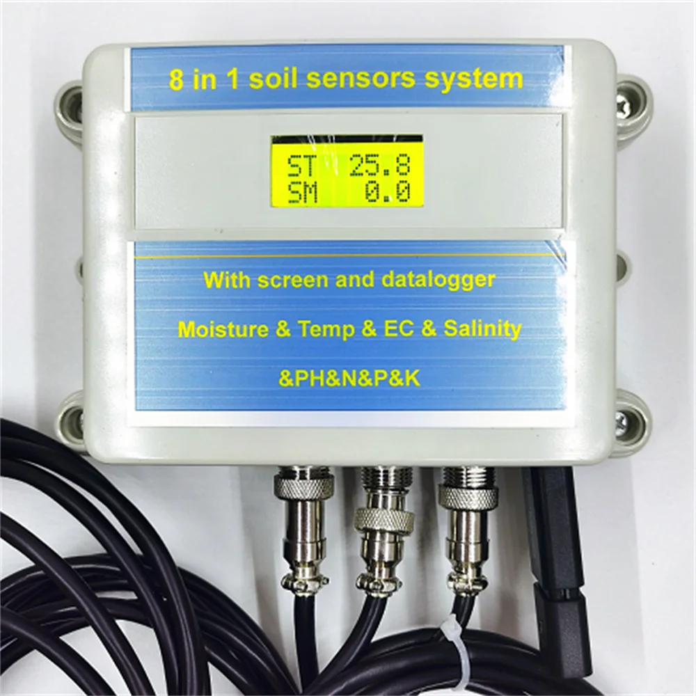 8 w 1 rejestrowanie danych ekranowych INTEGRATOR temperatura wilgotności gleby PH EC zasolenie czujnik NPK