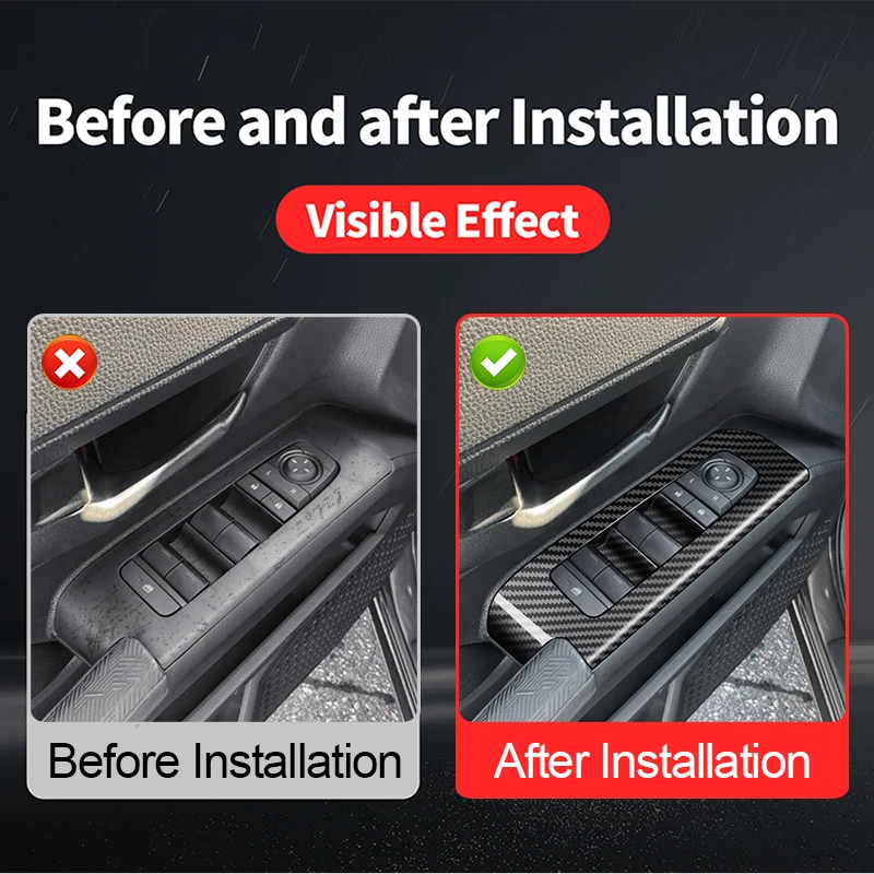 

For 2024-2026 Toyota 4Runner Car Window Control Trim Panel Cover Car Interior Upgraded Accessories