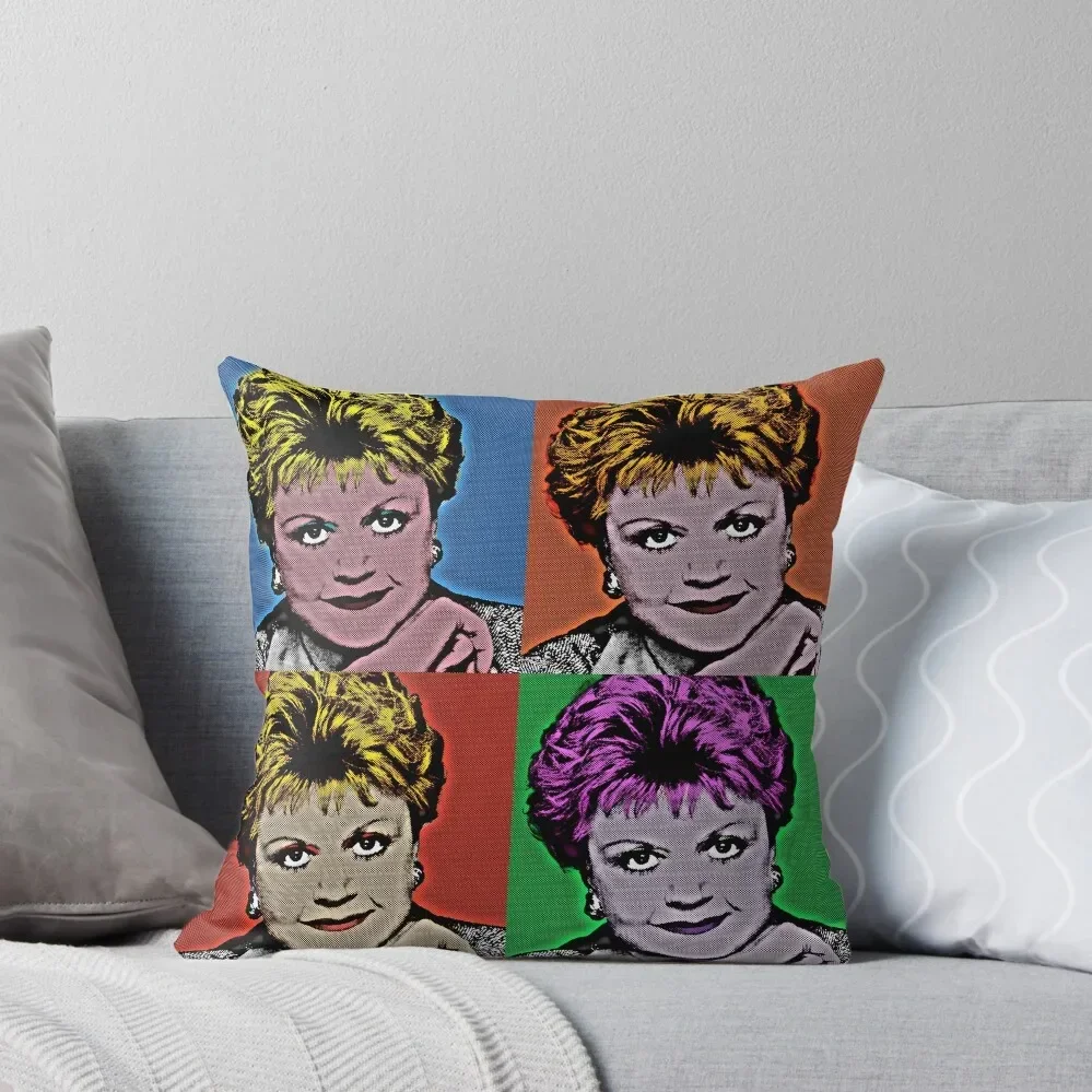 Jessica Fletcher in Pop Art Style Lithography Throw Pillow Throw Pillow Sofa Cushions Cushions For Children Pillow