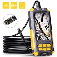 New P50 Dual Lens 8mm handheld Endoscope Ip67 pipeline Inspection  1080P 4.5inch screen industrial borescope Snake