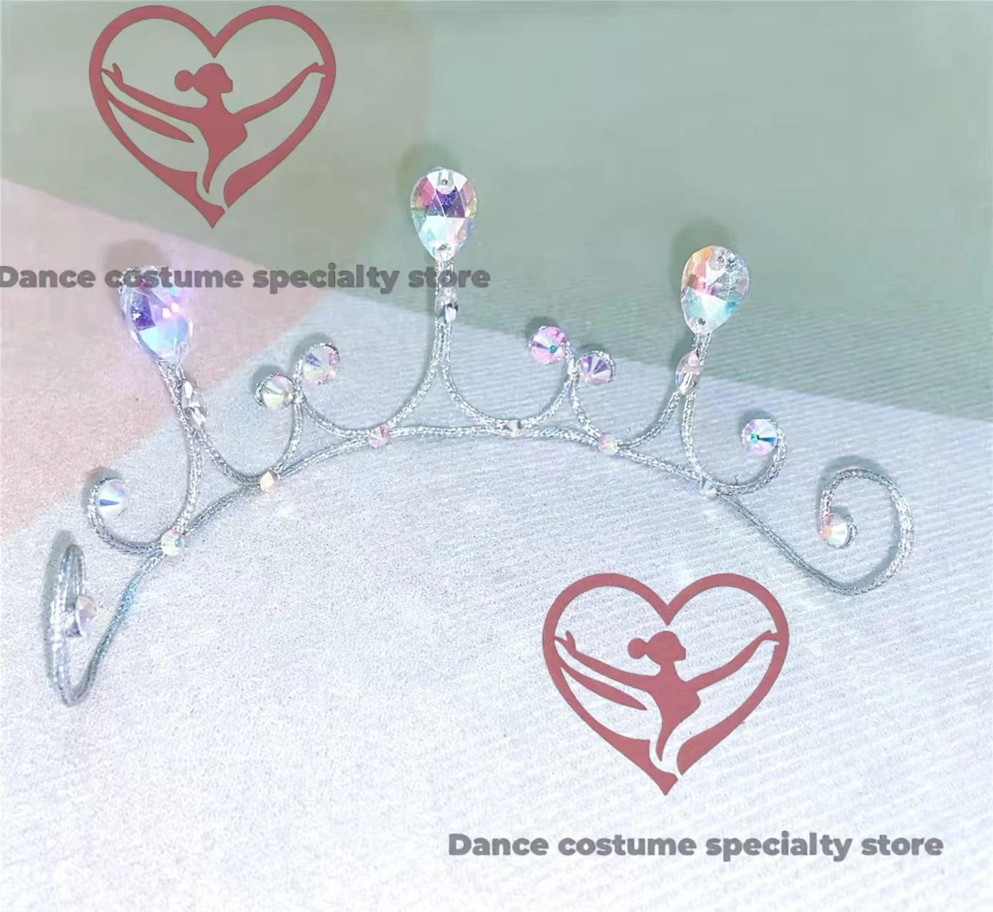 

Ballet Crown Professional Customization Universal Headpiece Silver Cord Tiara