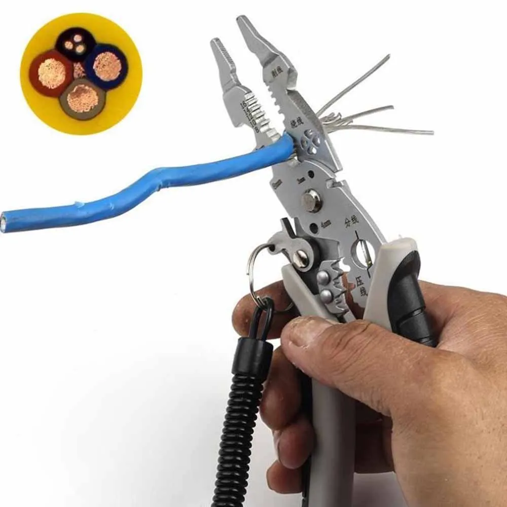 Multi-Purpose Electrical Wire Stripper Portable Cable Wire Crimping Pliers For Home Decoration