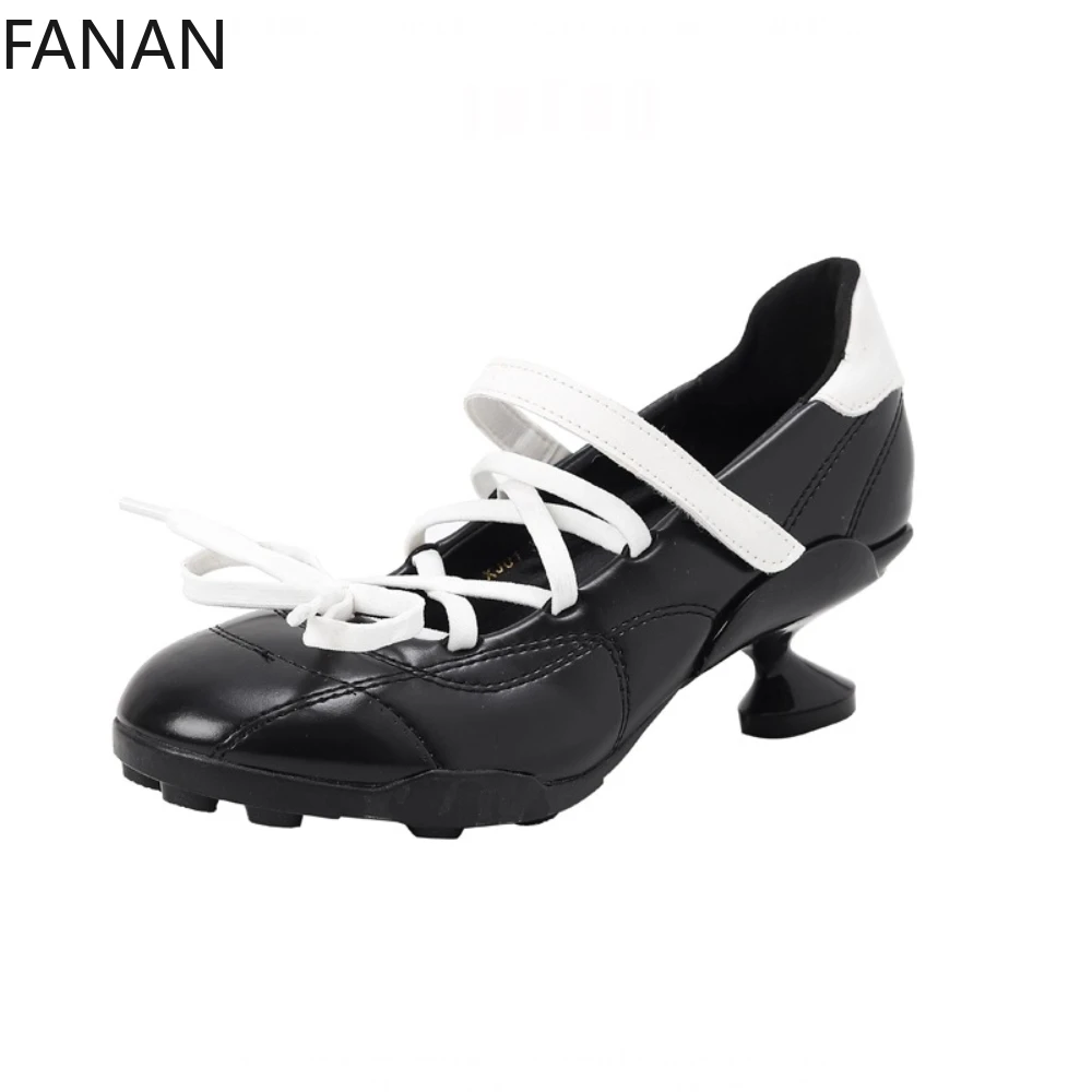

Black Ballet High Heel Shoes for Women 2025 Summer New French Shallow Mary Jane Shoes with Straps Original Design Pumps