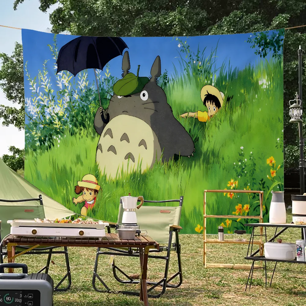 Animal Studio Ghibli Totoro Cartoon Flag Wall Hanging Banner Decoration Household Home Decor