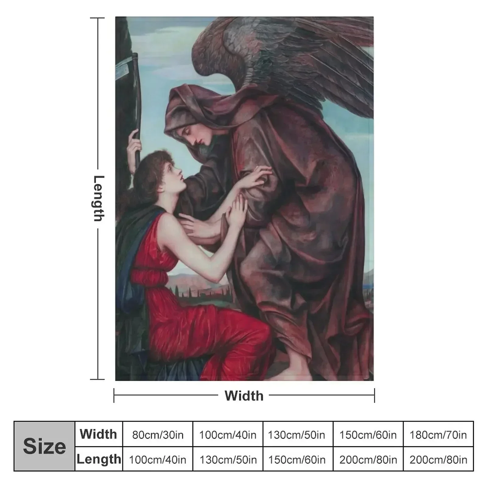 Angel of Death Evelyn De Morgan Painting Throw Blanket christmas gifts Single Extra Large Throw Plaid on the sofa Blankets