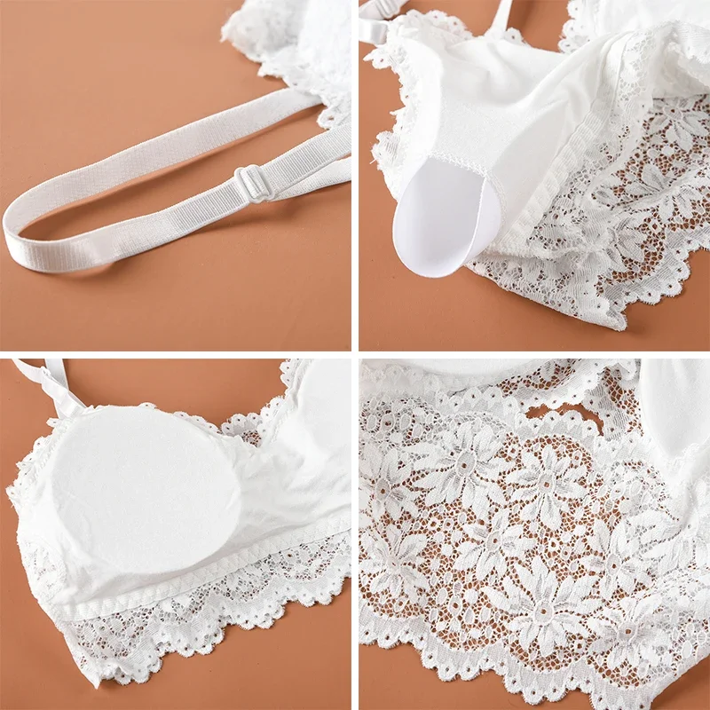 Sexy podprsenka ženy krajka bralette sexy spodní prádlo spodní prádlo bezdrátová vyztužená bezešvá podprsenka ultra ramínko vyztužené podprsenky pro ženy - náhled 6