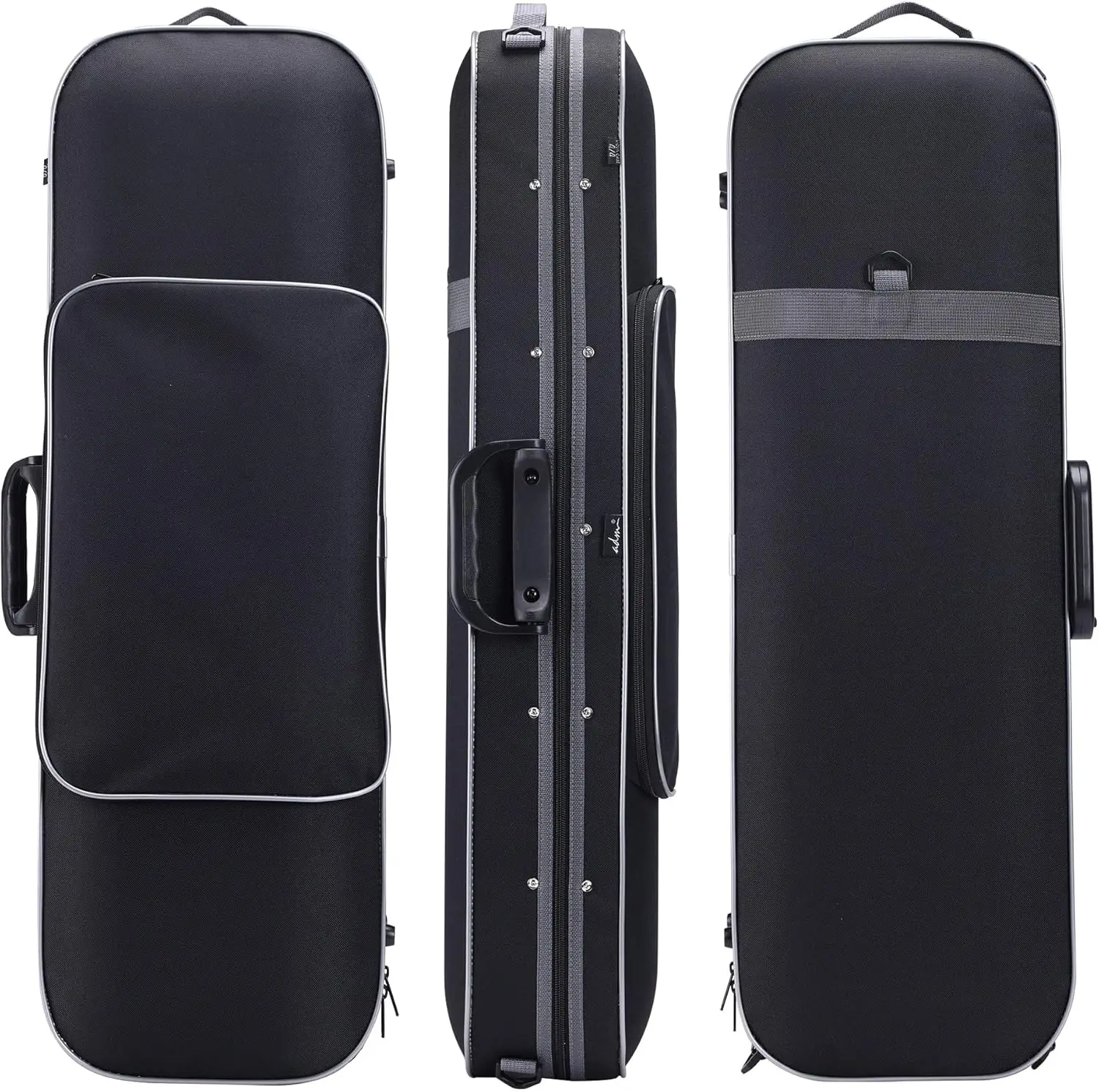 

4/4 Full Size Oblong Violin Case Lightweight Hard Shell with Backpack Straps, Black