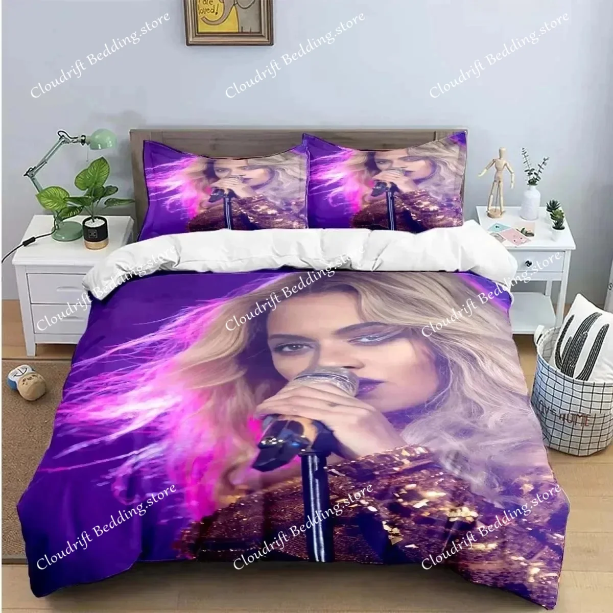 

Pop Female Singer B-Beyonce Bedding Set Boys Girls Twin Queen King Size Duvet Cover Pillowcase Bed Boys Adult Quilt Cover