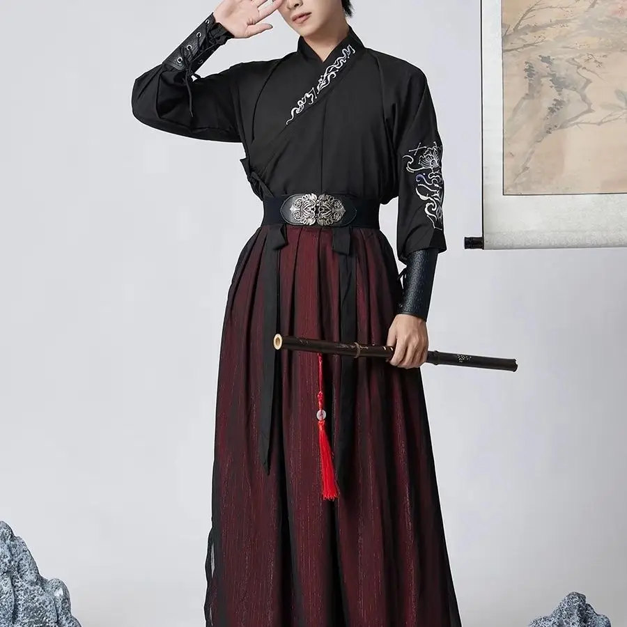 Trajes de Cosplay Hanfu Tradicionais Chineses, Roupas para Dinastia Ming, Estilo Oriental, Conjunto de Vestido Hanfu Diário, 2024