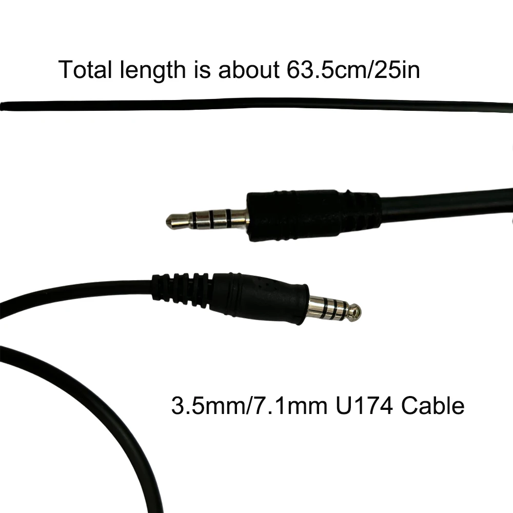 3.5mm/7.1mm U174 kabel sportowy zestaw słuchawkowy akcesoria dla U94 PCI PTT Adapter Walkie Talkie Motorola Kenwood BAOFENG Radio Gear