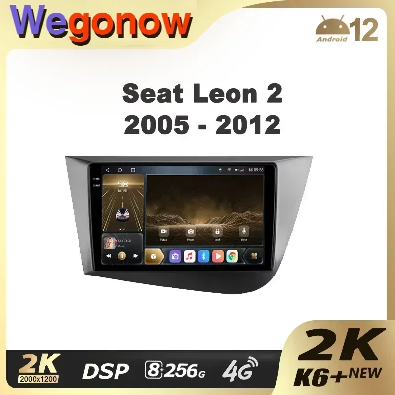 Ownice K6+ 2K for Seat Leon 2 2005 - 2012 Car Radio Multimedia Video Player Navigation Stereo GPS Android 12 No 2din DVD 8G+256G