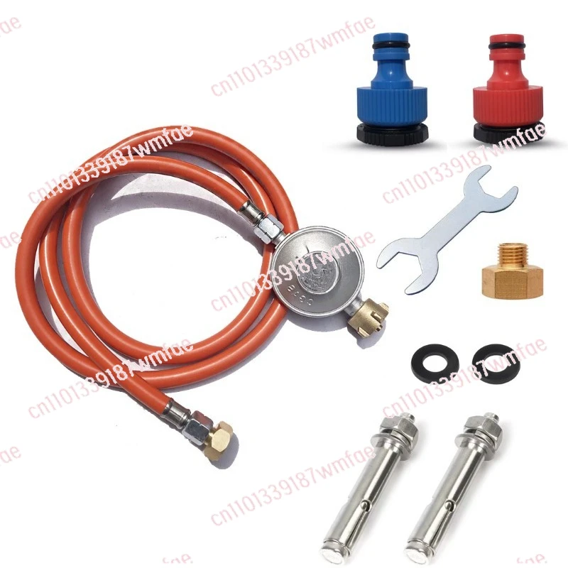 

Pressure reducing valve 50mbar pressure regulating valve regulator with 150cm hose with 1/4 left tooth connector high pressure