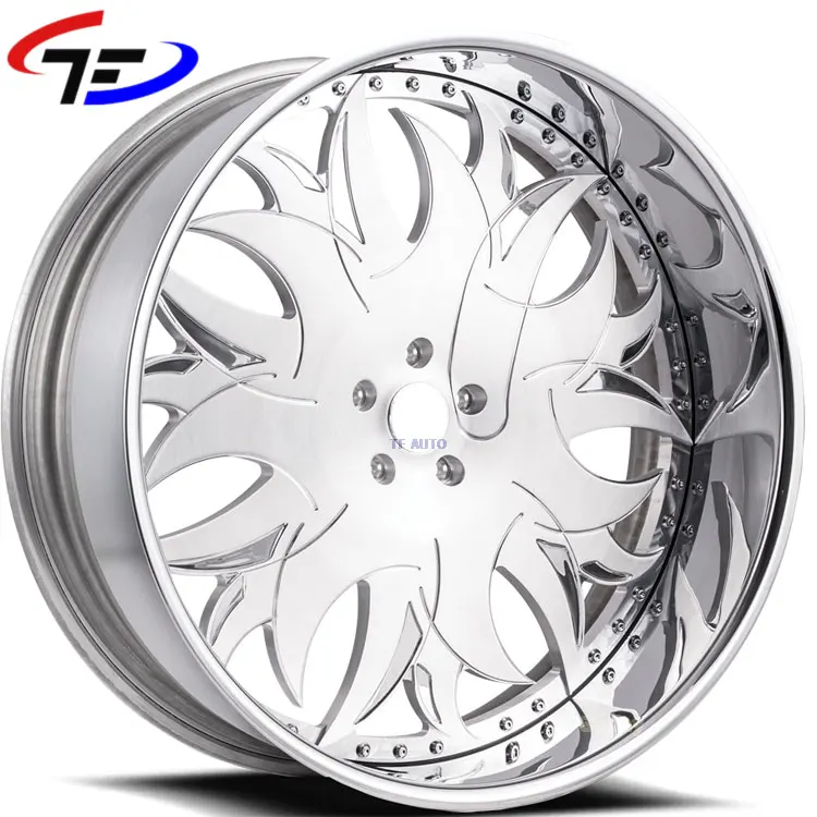 for 5X127 Custom Forgiato 2 Piece Chrome 22X8.5J Forged Deep Dish Wheels Concave