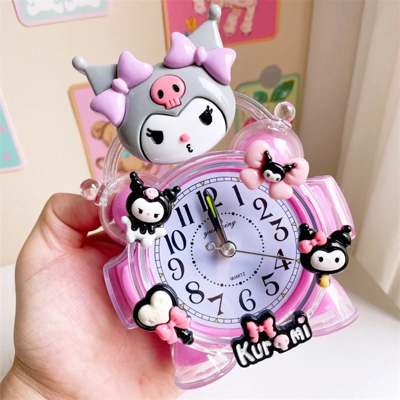 Sanrio HelloKitty MyMelody Cinnamoroll Alarm Clock Kawaii Anime Kitchen Timing Alarm Clock Mini Living Room Home Decoration Gift