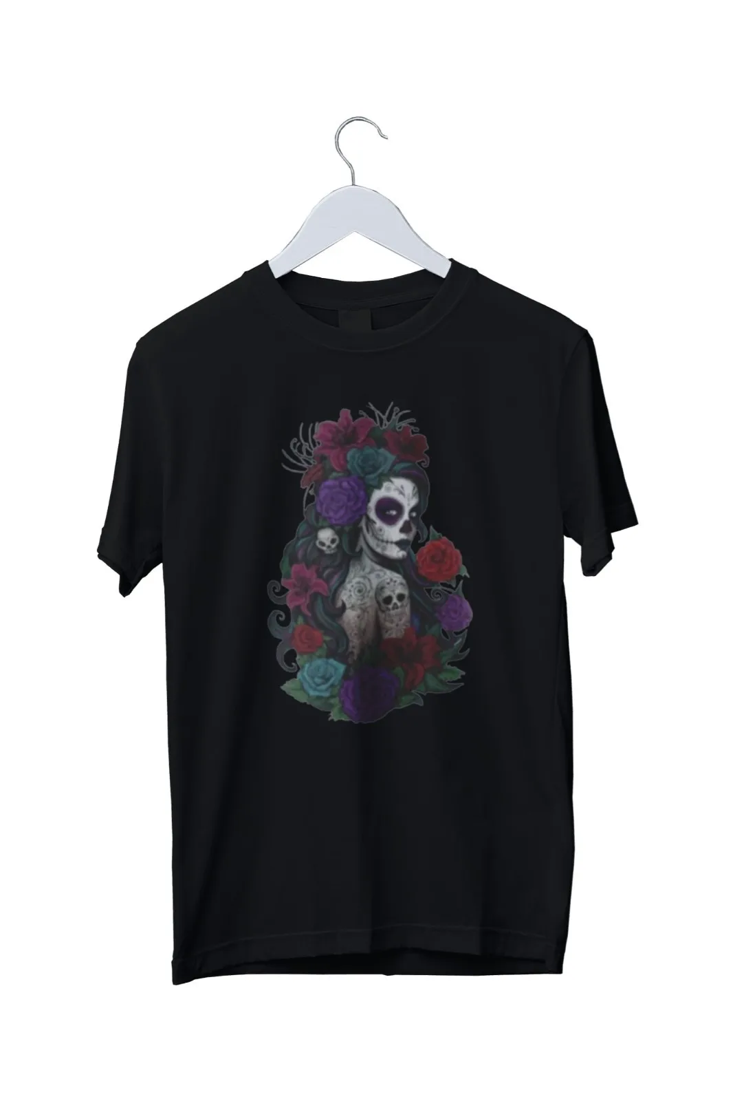 Футболка в стиле Sugar Skull Day Of The Dead с цветочным мексиканским принтом S M L XL 2 3 4 XL
