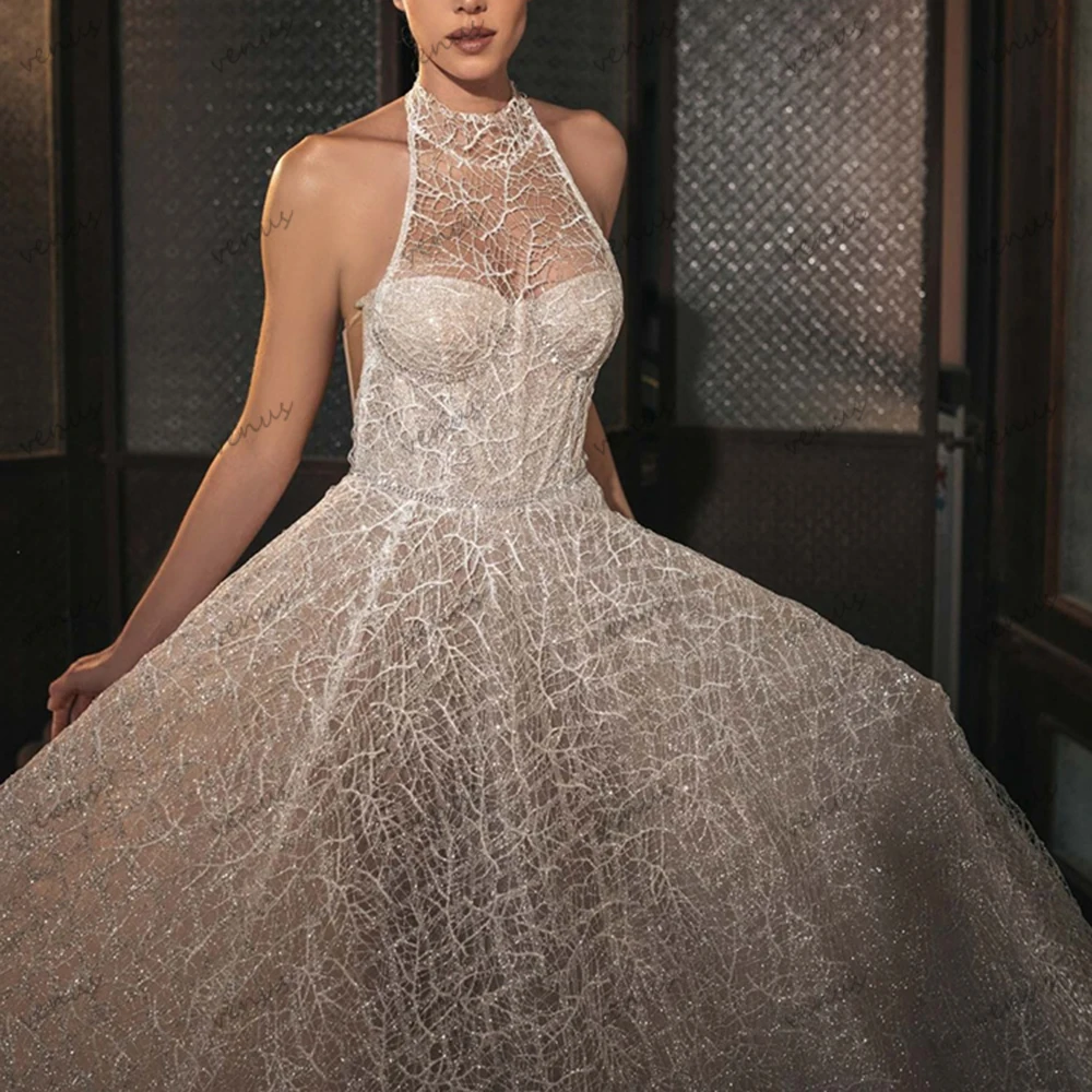 

Modern Wedding Dresses A Line Bridal Gowns Halter Neck Robes For Formal Party Sleeveless Sexy Vestidos De Novia Customized 2025