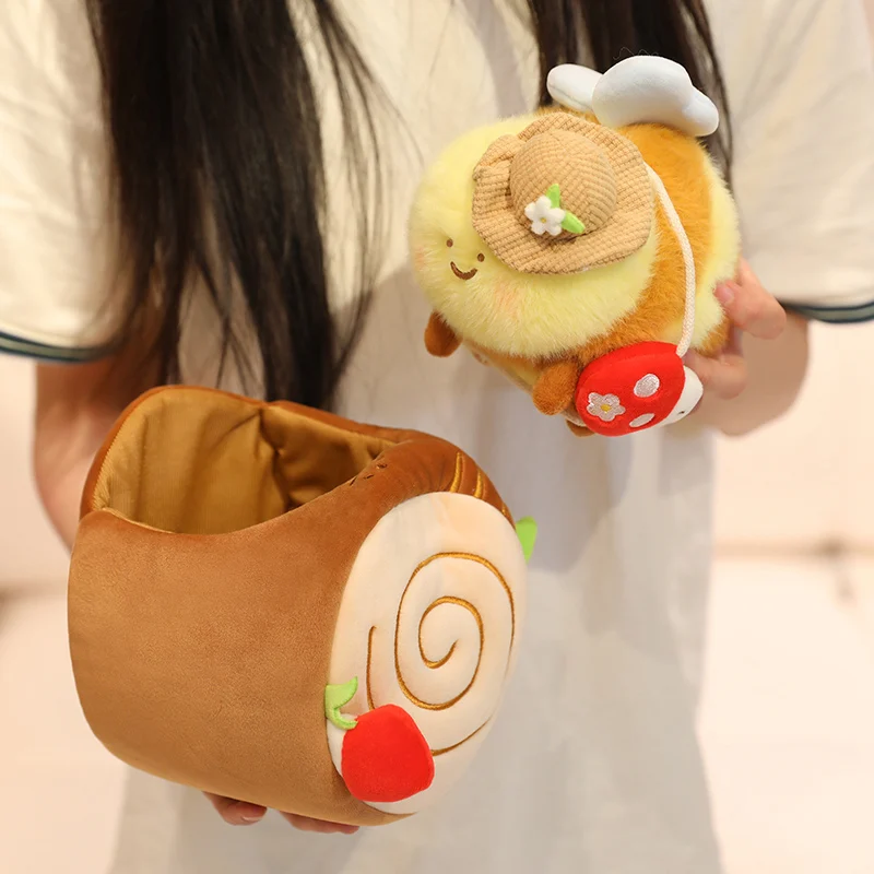 8-28 cm Cartoon Spaß Biene Plüsch Puppe Kissen Pentant Hohe Qualität Nette Bee Baum Nest Plüsch Spielzeug hause Dekoration Geschenk Für Kinder