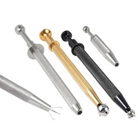 1Pc Surgical Steel Professional Push in Syringe Type Quad Prong Small Bead Holder Grab Ball Catcher Body Piercing Tool